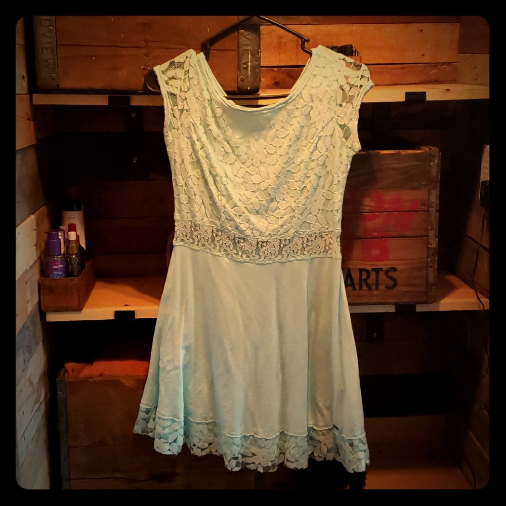 Lace and cotton sundress